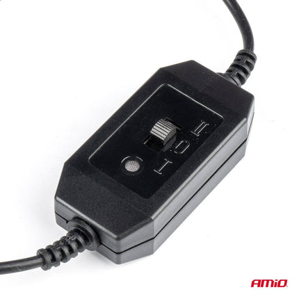 AMiO AMiO Autoventilator voor Hoofdsteun met USB - oplader Zwart (5x10cm) 12V AMiO 7