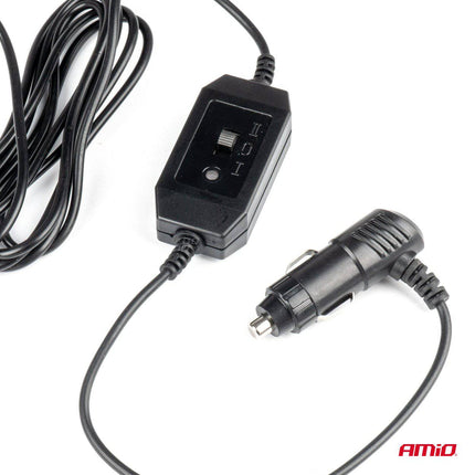 AMiO AMiO Autoventilator voor Hoofdsteun met USB - oplader Zwart (5x10cm) 12V AMiO 5