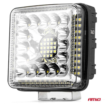 AMiO AWL13 Werklamp Verstraler Spot Vierkant 77LED 9 - 36v 6000K Wit 2 stuks (set) - VCTparts.nl