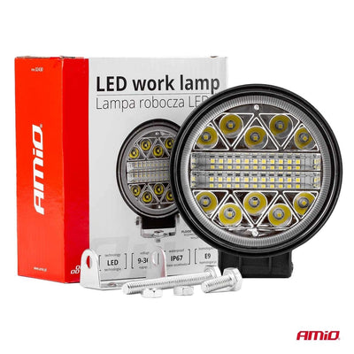 AMiO Werklamp Verstraler Spot Rond 26 LED 9-36V 6000K Wit - Krachtige LED Werklamp voor Auto Truck en Offroad Gebruik