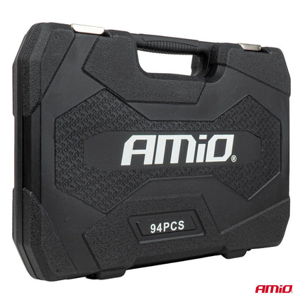 AMiO Bits- en Dopsleutelset met Ratelsleutels 94-delig - Gereedschapskoffer voor Garage en Werkplaats AMiO 5
