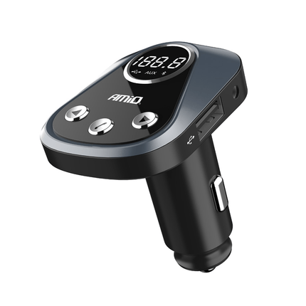 AMiO AMiO Bluetooth Muziek FM Transmitter Handsfree Bellen met USB - A Lader 2.4A (BT - 02) Zwart AMiO 3