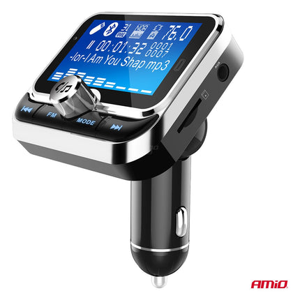 AMiO Car FM Transmitter with Remote 2×USB - A 12V 24V – Bluetooth, Hands - Free Bellen en Multifunctioneel AMiO 10