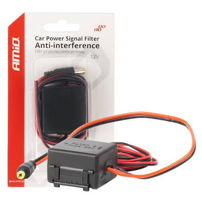 AMIO Car Power Signaal Filter met Plug 12V 24V - Anti Interferentie DC DC Converter Auto