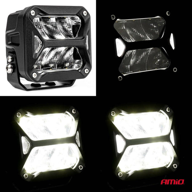 AMiO Krachtige LED-verrijlamp PRO-serie AMiO-03868 Verstraler Spot Robuust Offroad - VCTparts.nl
