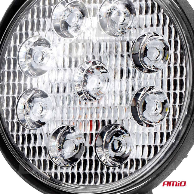 AMiO Krachtige Werklamp AWL06 9 LED FLOOD 9-36V Verstraler Spot Robuust Offroad - VCTparts.nl