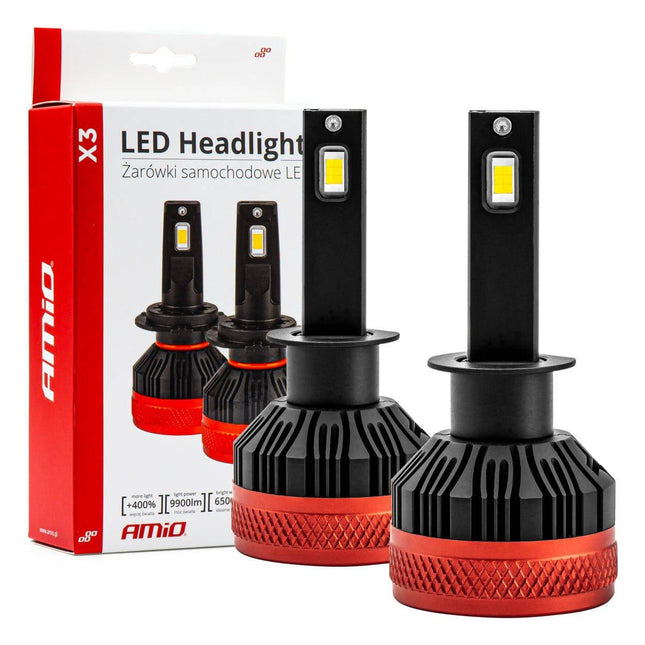 AMiO LED Koplampen X3-serie H1 Dimlichten Wit - VCTparts.nl