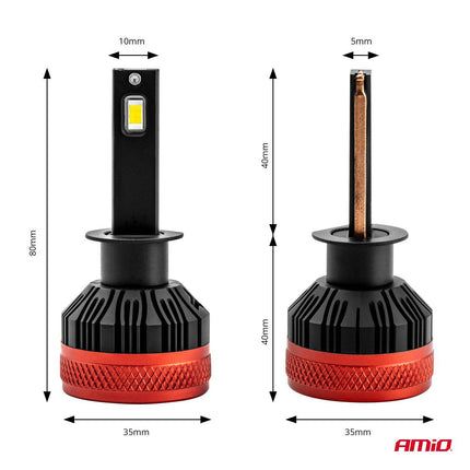 AMiO LED Koplampen X3-serie H1 Dimlichten Wit - VCTparts.nl