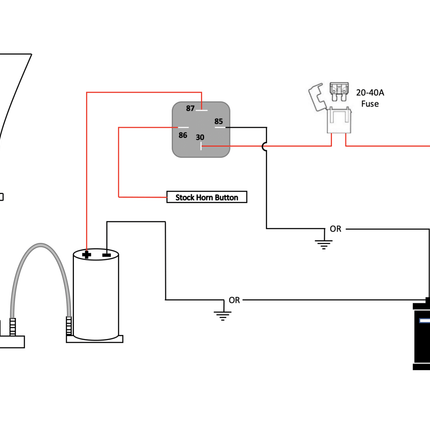 AMiO Trein/Vrachtwagen Hoorn Luchthoorn 115Db Claxon Toeter met Compressor - Treinhoorn 12V - VCTparts.nl