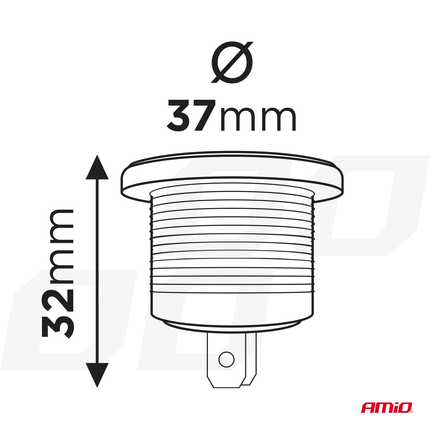 AMiO AMiO Digitale Voltmeter Inbouwdoos 3 - 32V Universeel AMiO 4