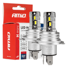 AMiO AMiO Dimlicht LED H4/H19 Mini 6500k Wit (set) 12v/24v [Witte koplampen - Witte Dimlichten] AMiO 1