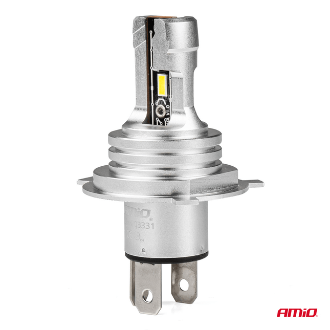 AMiO Dimlicht LED H4/H19 Mini 6500k Wit (set) 12v/24v [Witte koplampen - Witte Dimlichten] - VCTparts.nl