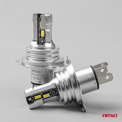 AMiO AMiO Dimlicht LED H4/H19 Mini 6500k Wit (set) 12v/24v [Witte koplampen - Witte Dimlichten] AMiO 5