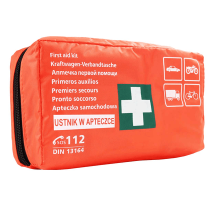 AMiO AMiO EHBO - Doos DIN 13164 - Uitgebreide Reis EHBO - Set met Waterdichte Verpakking en Mondstuk Rood AMiO 3