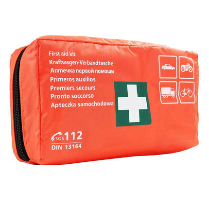 AMiO EHBO - Doos DIN 13164 - Uitgebreide Reis EHBO - Set met Waterdichte Verpakking Rood - VCTparts.nl