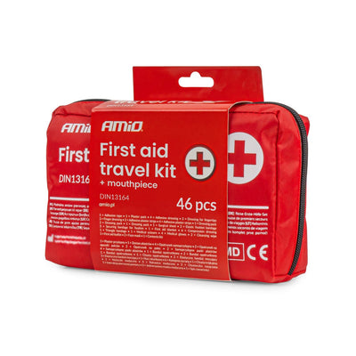EHBO-kit in Soft Case DIN 13164 met Beademingsmasker - Compacte Verbandtas voor Auto