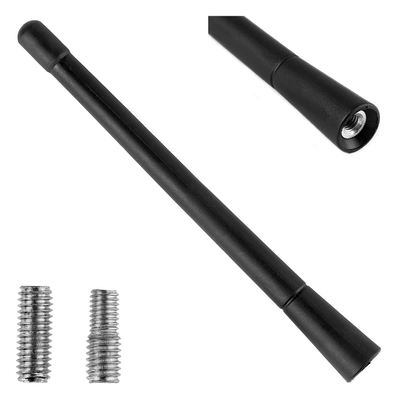 AMIO FM/AM Auto Antenne Mini Universeel Zwart 18 cm met 5/6mm Adapter – Geschikt voor Volkswagen, Audi en Skoda