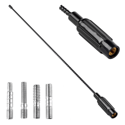 AMiO FM/AM Auto Antenne Mini Universeel met 4 Adapters Zwart (41 cm)