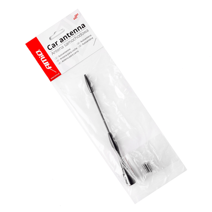 AMiO AMiO FM/AM Auto Antenne Mini Universeel met 5/6mm Adapter Zwart (16 cm) AMiO 2