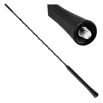 AMiO FM/AM Auto Antenne Mini Universeel met 6mm Adapter Zwart (40 cm)