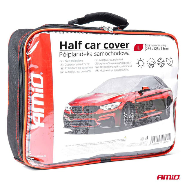AMiO Halve Autohoes - Grote Beschermhoes voor Sedan L - Weerbestendige Bescherming tegen Sneeuw IJs Stof en UV - straling - VCTparts.nl