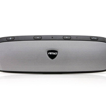 AMiO Hands - free Bluetooth Auto Carkit Speaker met QC 3.0 USB Lader Grijs - VCTparts.nl