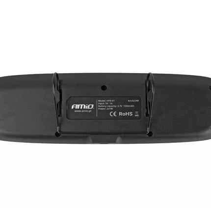 AMiO Hands - free Bluetooth Auto Carkit Speaker met QC 3.0 USB Lader Grijs - VCTparts.nl