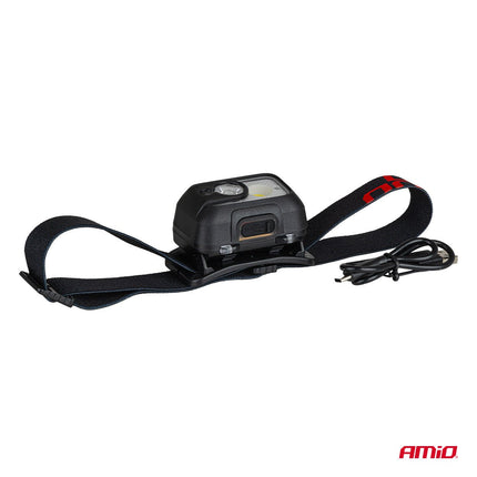 AMiO AMiO Hoofdlamp LED XPG+COB 1800mAh met Bewegingssensor - USB Oplaadbaar en Verstelbare Hoofdband - Voor Outdoor Werkplaats en Noodsituaties AMiO 4