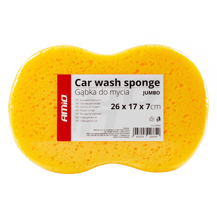 AMiO AMiO Hoogwaardige Auto Was Spons met Zeespons Structuur Oranje AMiO 6