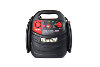 AMiO Jump Starter 12V 17Ah 900A 4in1 – Multifunctioneel Auto Accu Starter, Powerbank en Compressor JS01 Noodsituatie