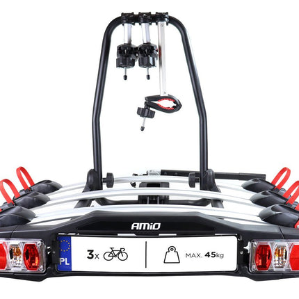 AMiO Kantelbare Fietsendrager voor Trekhaak - 3 Fietsen TBC-01/3 AMiO 2