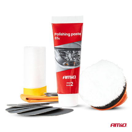 AMiO AMiO Koplamp Herstelset Polijstkit - Helder Zicht en Koplamp Restauratie voor nieuwe Glans AMiO 3