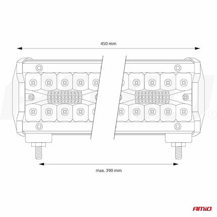 AMiO AMiO Krachtige LED Werklamp AWL27 120LED 450x74 360W COMBO 9 - 36V Verstraler Spot Robuust Offroad AMiO 5