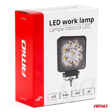 AMiO AMiO Krachtige Werklamp AWL03 9 LED FLOOD 9 - 60V Verstraler Spot Robuust Offroad AMiO 7