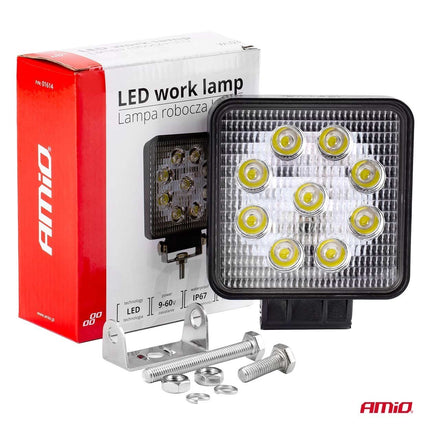 AMiO AMiO Krachtige Werklamp AWL03 9 LED FLOOD 9 - 60V Verstraler Spot Robuust Offroad AMiO 8