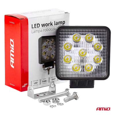 AMiO Werklamp 9 LED Flood 960V - Robuuste LED Werklamp voor Truck, Landbouw en Offroad Gebruik