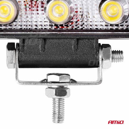 AMiO Krachtige Werklamp AWL05 EMC 108x108 48W PLAT 9 - 60V Verstraler Spot Robuust Offroad - VCTparts.nl