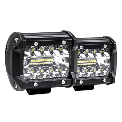 AMiO Krachtige Werklamp Verstraler Spot Rond Diverse Toepassingen (20 LED 9-36v) 6000K Wit 2 stuks (set)