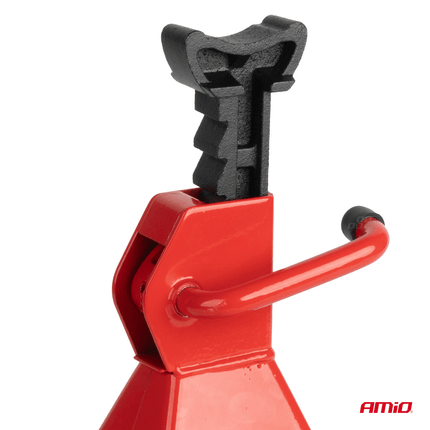 AMiO Kriksteunen Set 2 Stuks - 12 Ton Draagkracht voor Veilige Ondersteuning Rood - VCTparts.nl