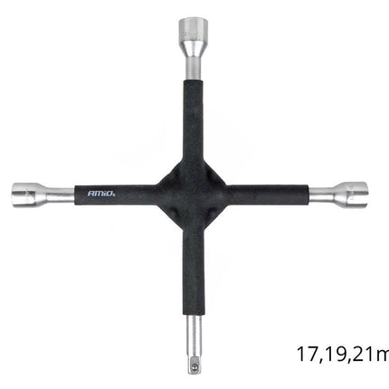 AMiO AMiO Kruissleutel Rubberen Handgreep 17 - 19 - 21mm 1/2" Rood AMiO 9