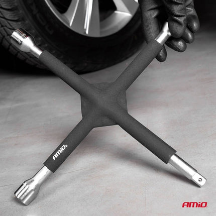 AMiO AMiO Kruissleutel Rubberen Handgreep 17 - 19 - 21mm 1/2" Rood AMiO 3