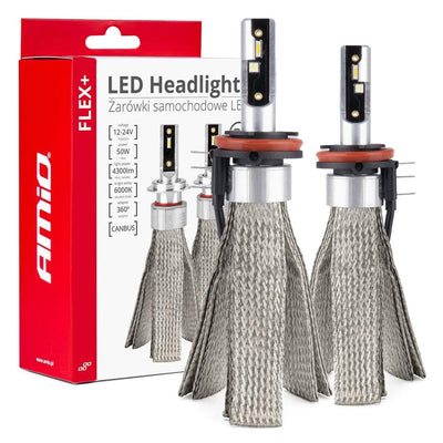 AMiO LED Autolampen FLEX+ H15 6000K - Krachtige Slimme Dimlichten 12V 24V Canbus Wit Verstelbare LED Verlichting