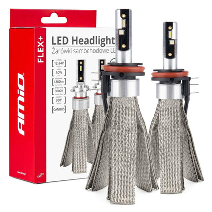 AMiO AMiO LED Autolampen FLEX+ H15 6000K - Krachtige Slimme Dimlichten 12V 24V Canbus Wit Verstelbare LED Verlichting AMiO 2