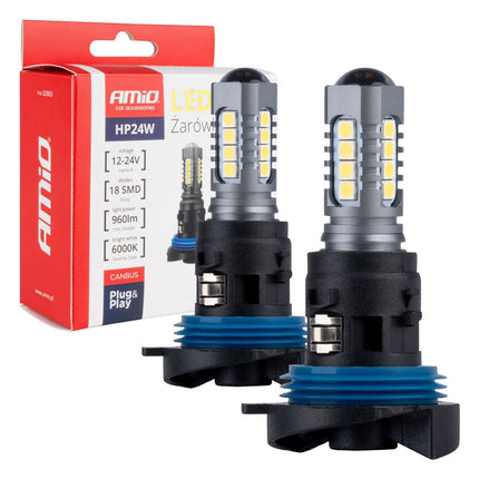 AMiO AMiO LED CANBUS 3030 18SMD HP24W Wit 12V/24V AMiO 1
