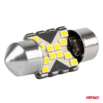 AMiO AMiO LED CANBUS lampen 12SMD Festoon C5W 2016 31mm Wit 12/24V AMiO 2