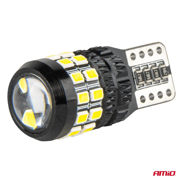 AMiO LED CANBUS - lampen T10 W5W 27SMD 2016 Wit 12V/24V - VCTparts.nl