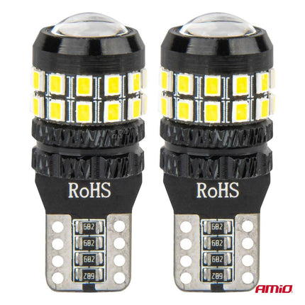 AMiO LED CANBUS - lampen T10 W5W 27SMD 2016 Wit 12V/24V - VCTparts.nl