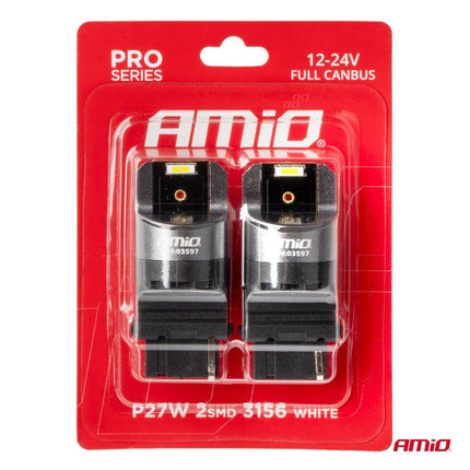 AMiO AMiO LED CANBUS PRO serie 3156 P27W 2x1860SMD Wit 12/24V FULL CANBUS AMiO 2