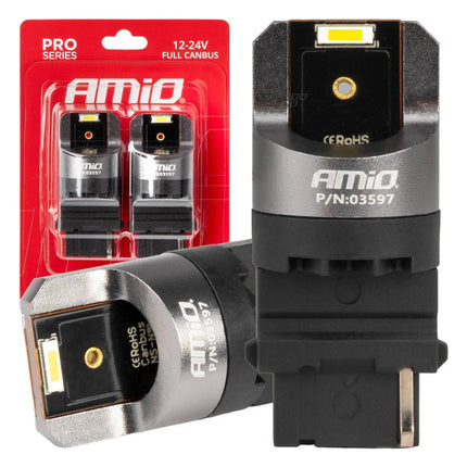 AMiO AMiO LED CANBUS PRO serie 3156 P27W 2x1860SMD Wit 12/24V FULL CANBUS AMiO 1