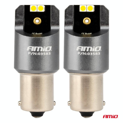 AMiO AMiO LED CANBUS PRO serie BA15S P21W 4x3030 SMD Wit 12/24V AMiO 3